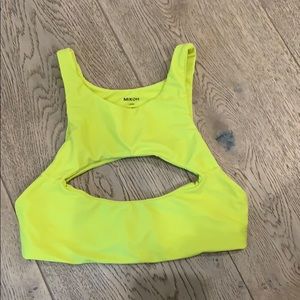 MIKOH bikini top neon green